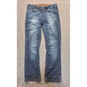 Mavi Olivia Womens 25/32 Low Rise Straight Leg Jeans Medium Wash Blue Denim